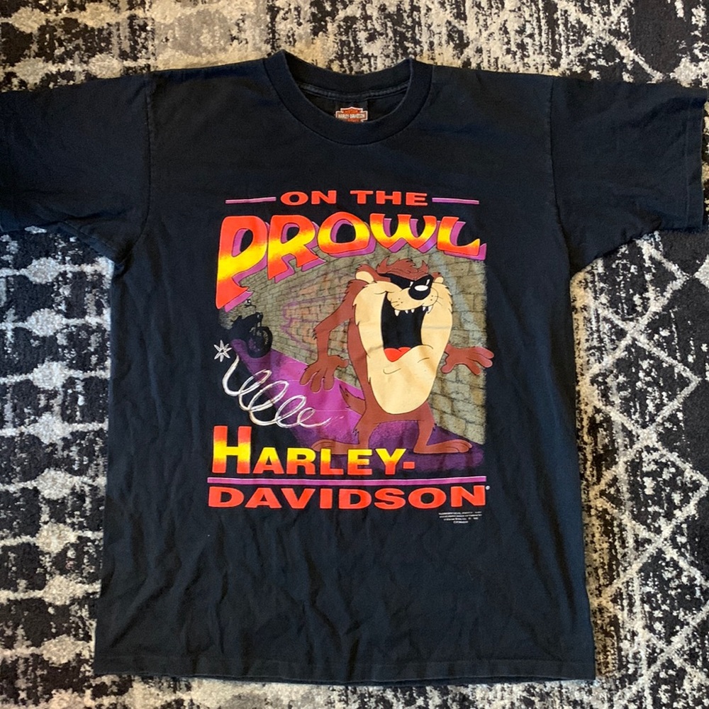 Vintage 1992 Tasmanian Devil Taz Harley-Davidson shirt Looney Tunes